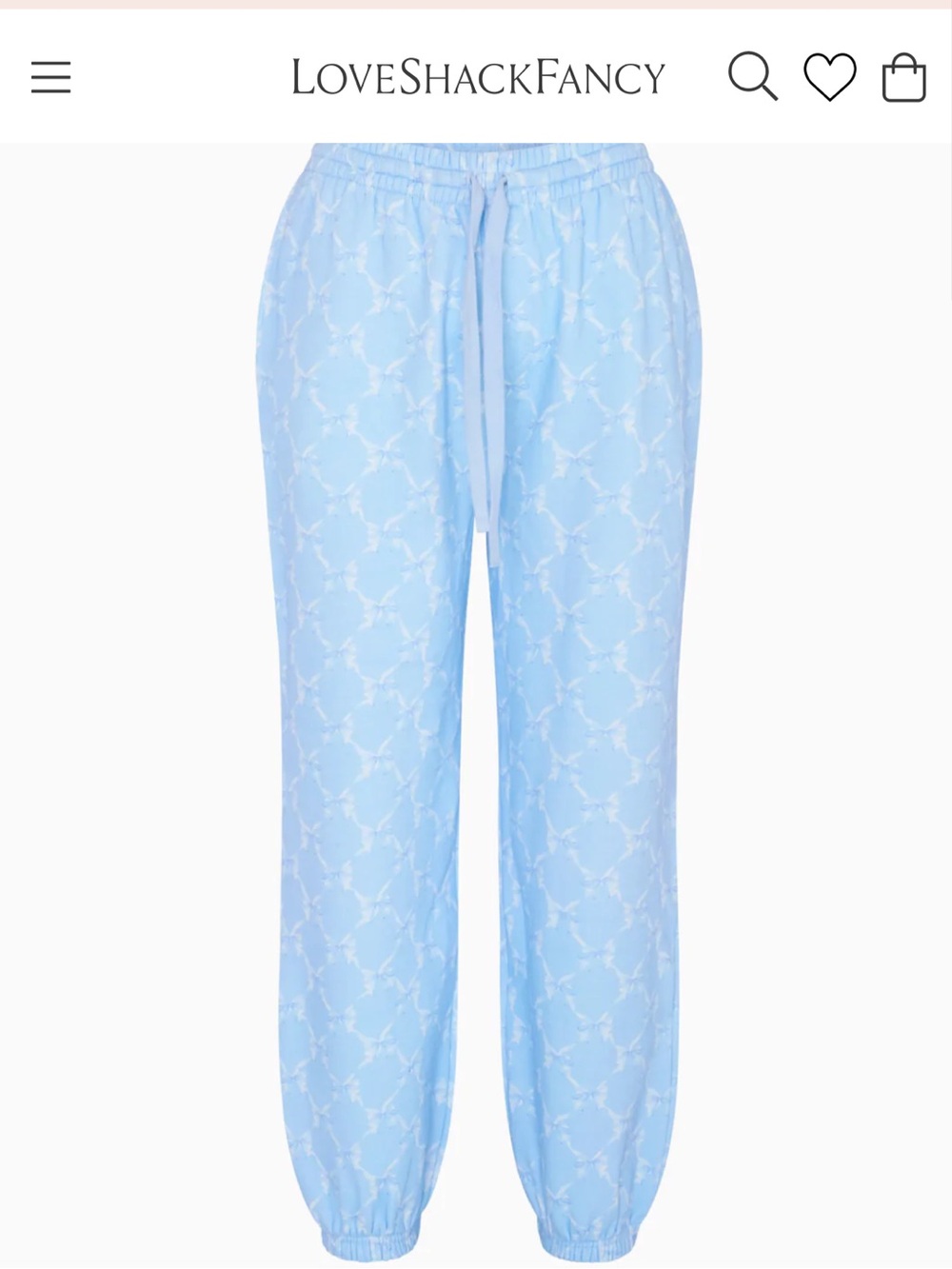 LoveShackFancy Tween Lillia Bow Sweatpants